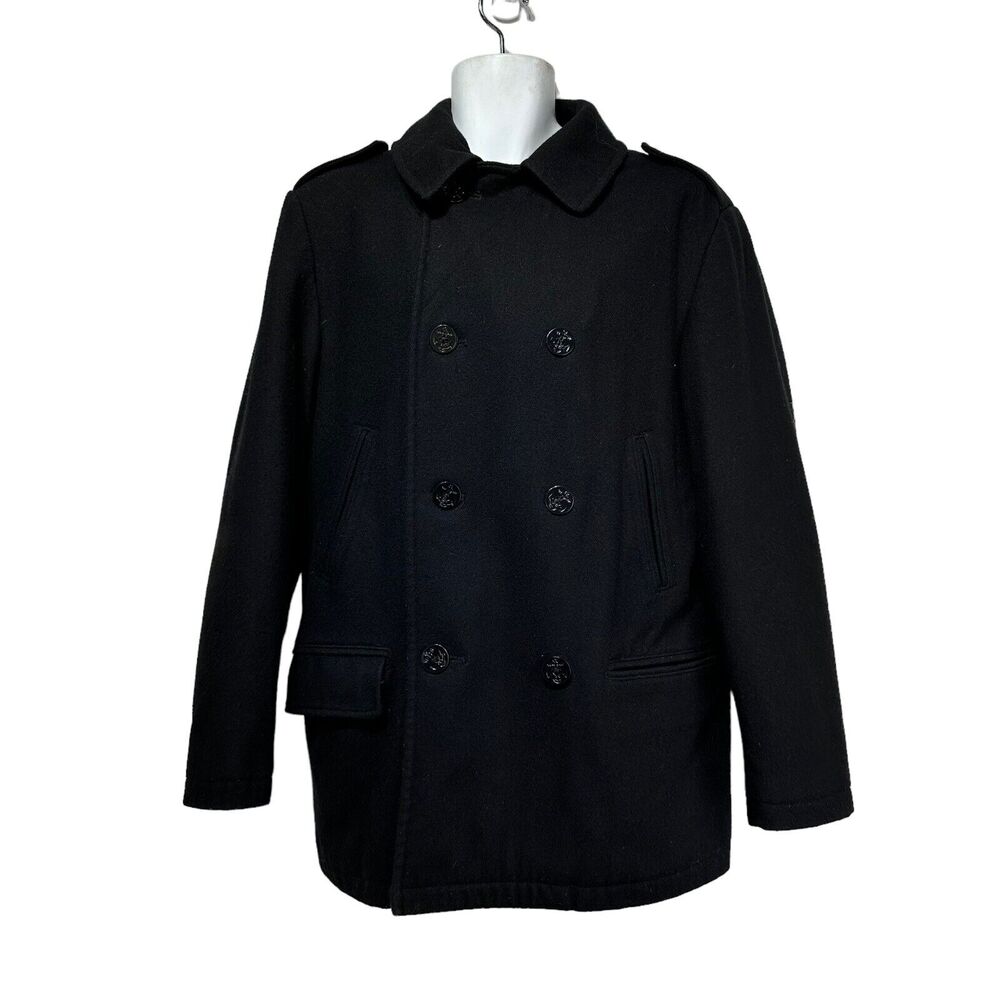 Nautica Anchor nautical Button Wool Coat Size L